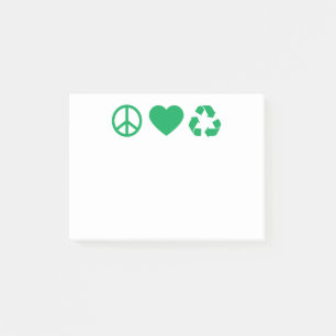 Post-it® Peace Love Recycle