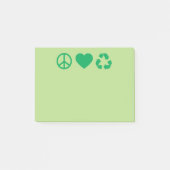 Post-it® Peace Love Recycle (Devant)