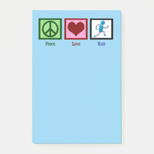Post-it® Peace Love Run - Coureur de piste mignonne (Devant)