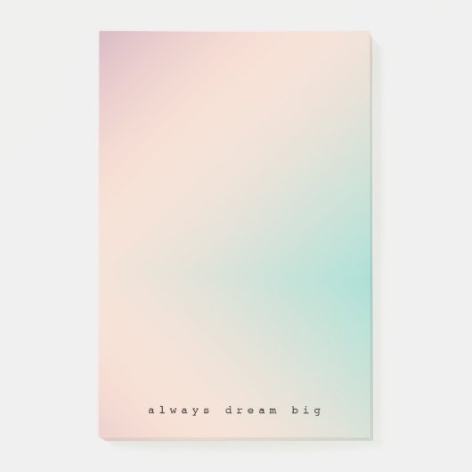 Post-it® Peach Aqua Tie Dye inspiration rêve citation (Devant)