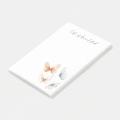 Post-it® Peach Chic Blue Butterflies  (Incliné)