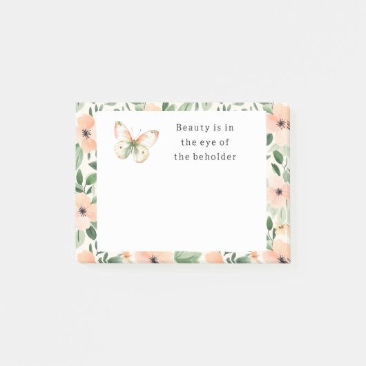 Post-it® Peach Flowers Beauty Beholder (Devant)