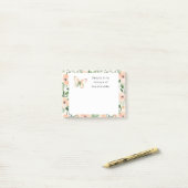 Post-it® Peach Flowers Beauty Beholder (Sur un bureau)
