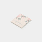 Post-it® Peach Peonies Sage Floral Budget Mariage (Incliné)