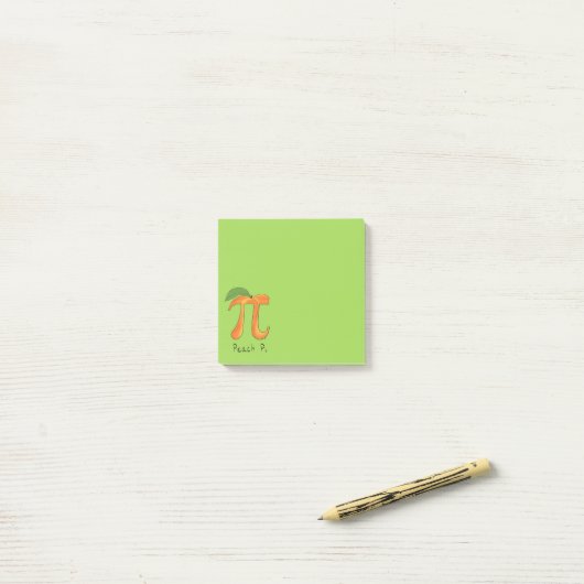 Post-it® Peach Pi Cute Math Pi Day Notes (Sur un bureau)