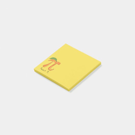 Post-it® Peach Pi Cute Math Pi Day Notes (Incliné)