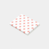 Post-it® Peach polka croise sur blanc (Incliné)