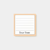 Post-it® Peach Retro Ajouter Votre Nom Linked (Devant)