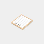 Post-it® Peach Retro Ajouter Votre Nom Linked (Incliné)
