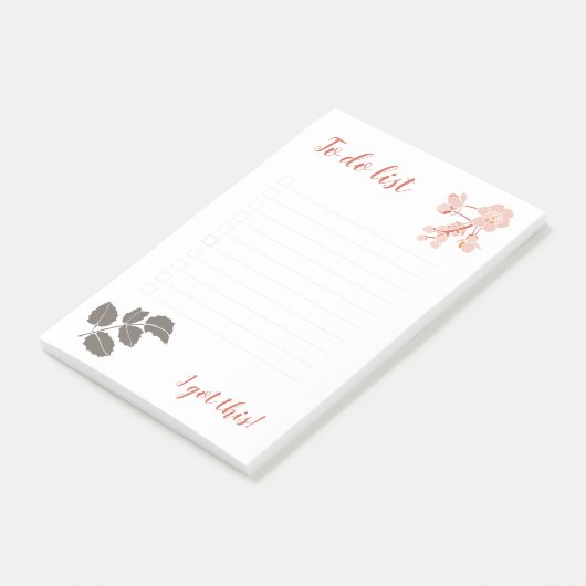Post-it® Peachy Pink Oregon Grape Flower Notepad (Incliné)