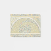 Post-it® Peacock Art Nouveau Style rond design complexe (Devant)