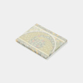 Post-it® Peacock Art Nouveau Style rond design complexe (Incliné)