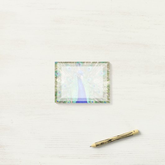 Post-it® Peacock bleu (Sur un bureau)