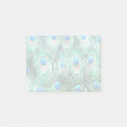 Post-it® Peacock Feathers Exotic Wild Watercolor Motif (Devant)