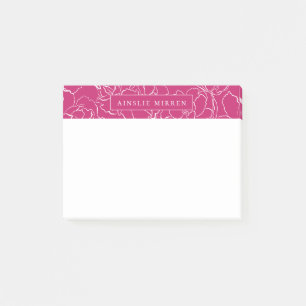 Post-it® Peacock rose Simply Floral Personnalisé