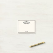 Post-it® Peacocks vintages Monogram Ivory BG (Sur un bureau)