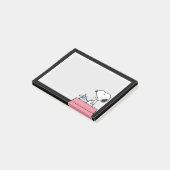 Post-it® Peanuts | Snoopy à la machine à écrire (Incliné)
