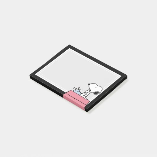 Post-it® Peanuts | Snoopy à la machine à écrire (Incliné)