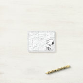 Post-it® PEANUTS | Snoopy on Black White Comics (Sur un bureau)