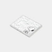 Post-it® PEANUTS | Snoopy on Black White Comics (Incliné)