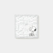 Post-it® PEANUTS | Snoopy on Black White Comics (Devant)