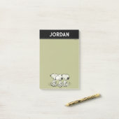 Post-it® Peanuts | Snoopy se pavane (Sur un bureau)