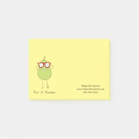 Post-it® Pear of Glass Notes pour un ophtalmologue (Devant)