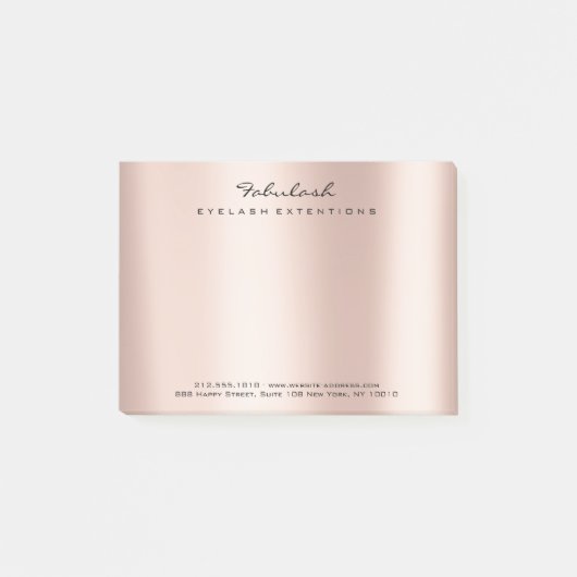 Post-it® Pearly Blush Nom Web Numéro de téléphone rose (Devant)