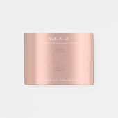 Post-it® Pearly Blush Rose Copper Logo Diamond Poligonal (Devant)