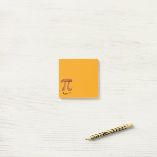 Post-it® Pecan Pi Cute Math Pi Notes Day (Sur un bureau)