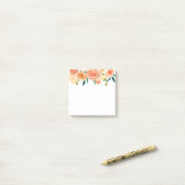 Post-it® Pêche Florales Moderne Chic (Sur un bureau)