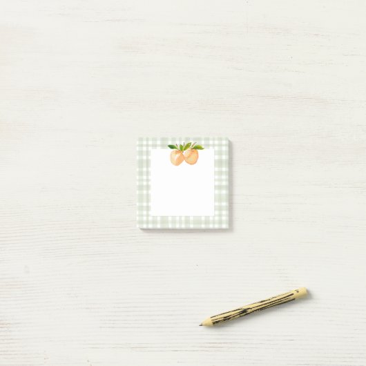 Post-it® Pêches et notes post-it plaid (Sur un bureau)
