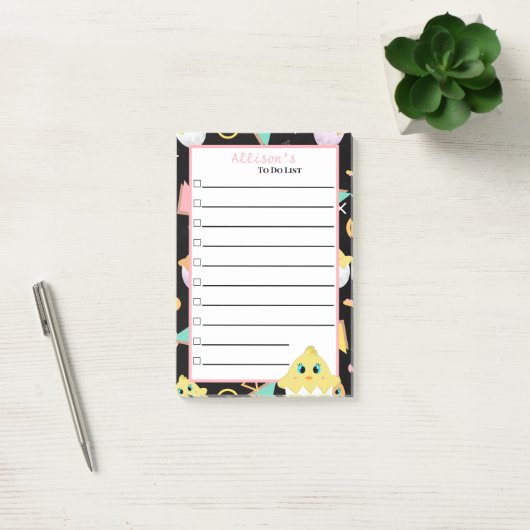 Post-it® Peekaboo Black Baby Chick Notes (Bureau)