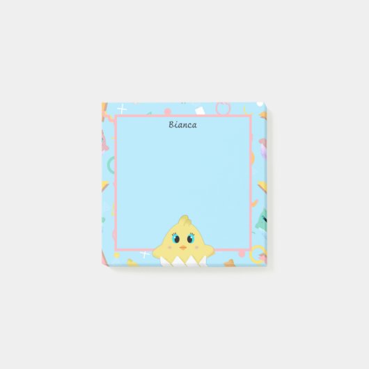 Post-it® Peekaboo Blue Baby Chick (Devant)