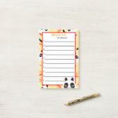 Post-it® Peekaboo Yellow Panda Bear (Sur un bureau)