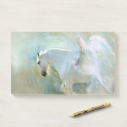 Post-it® Pegasus en pastel (Sur un bureau)