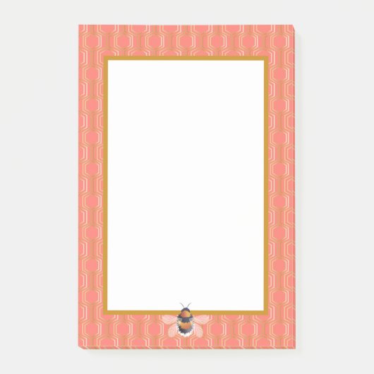 Post-it® Peigne Et Bumblebee Géométriques (Devant)