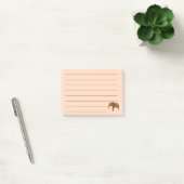Post-it® Peint Brown Elephant Lined Post it Notes (Bureau)