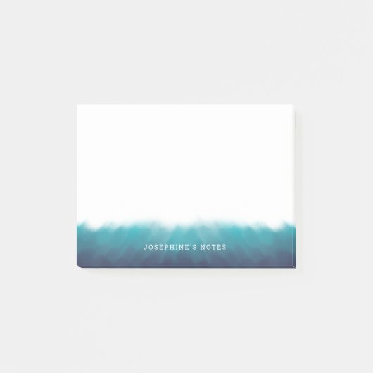 Post-it® Peint Ocean Waves Blue Aquarelle personnalisée (Devant)