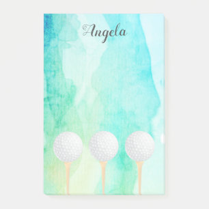 Post-it® peinture à l'aquarelle bleu turquoise du golf