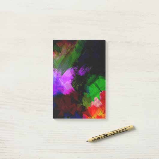 Post-it® peinture Abstraite à l'aquarelle 2 (Sur un bureau)