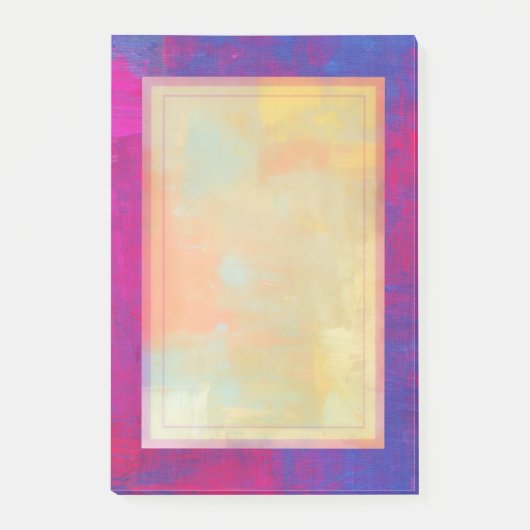 Post-it® Peinture abstraite magenta et bleue (Devant)