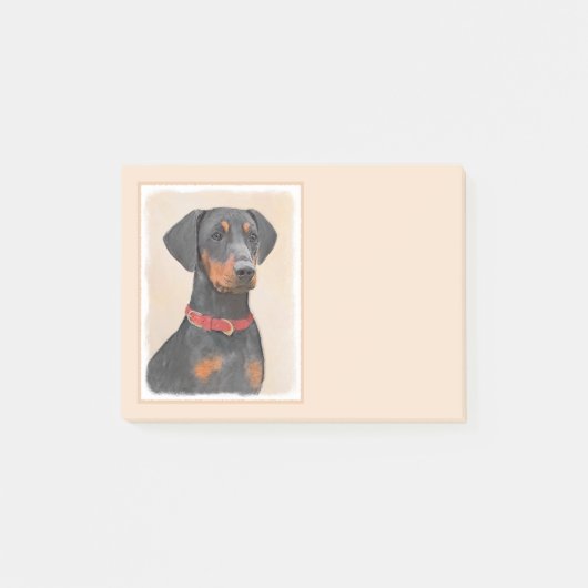 Post-it® Peinture allemande Pinscher peinture art animal or (Devant)