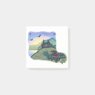 Post-it® Peinture aquarelle Imaginaire Forteresse Castle Li