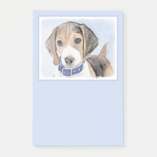 Post-it® Peinture Beagle - Art original du chien (Devant)