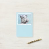 Post-it® Peinture Cesky Terrier - Cute Original Chien Art (Sur un bureau)