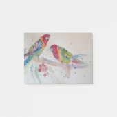 Post-it® Peinture d'aquarelle rouge Rosella Parrot (Devant)