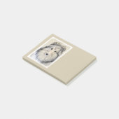 Post-it® Peinture de chien de berger de Shetland - art (Incliné)