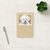 Post-it® Peinture de chiot de Lhasa Apso - art original (Bureau)