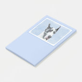 Post-it® Peinture de Great Dane (Harlequin) - Art original  (Incliné)